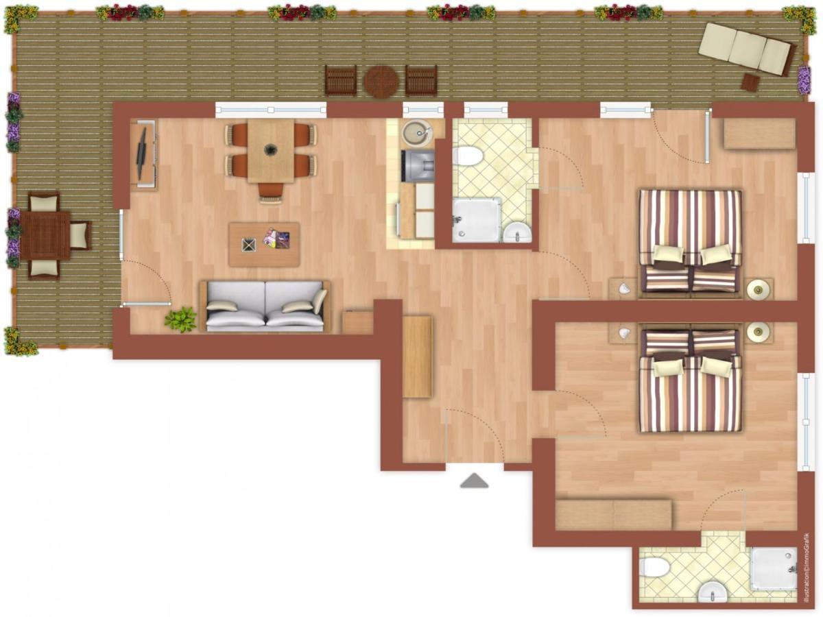 תיירזה Rosenhof Am See Ferienwohnung Seerosensuite מראה חיצוני תמונה